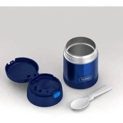 Thermos Garrafa térmica - 10 onças. Frasco de comida Funtainer® de aço inoxidável, marinho Clearance