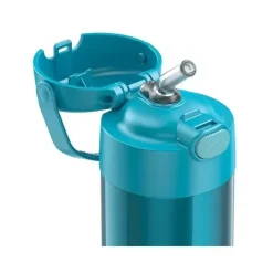 Thermos Garrafa térmica - 12 onças. Garrafa de Funtainer® não licenciada de aço inoxidável, azul-petróleo Hot