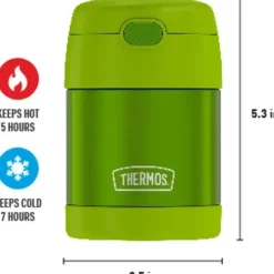 Thermos Garrafa térmica - 10 onças. Jarra de comida funtainer de aço inoxidável, cal Fashion