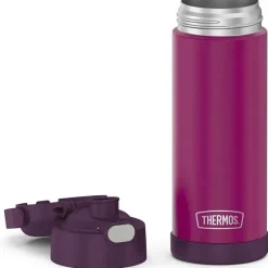 Thermos Garrafa térmica - Funtainer 16 onças de aço inoxidável com isolamento a vácuo, vermelho violeta Best