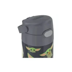 Thermos Garrafa térmica - garrafa de palha de 12 onças isolada em aço inoxidável, mandaloriana Clearance