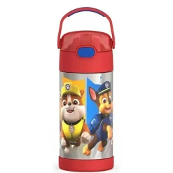 Thermos Garrafa térmica - garrafa de palha de criança de 12 onças isolada a vácuo - patrulha pata Sale