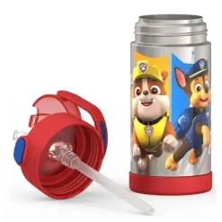 Thermos Garrafa térmica - garrafa de palha de criança de 12 onças isolada a vácuo - patrulha pata Sale