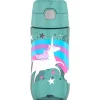 Thermos Garrafa térmica - garrafa de hidratação Funtainer® de plástico de 16 onças com tampa de bico, unicórnios Sale