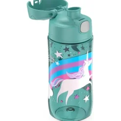 Thermos Garrafa térmica - garrafa de hidratação Funtainer® de plástico de 16 onças com tampa de bico, unicórnios Sale
