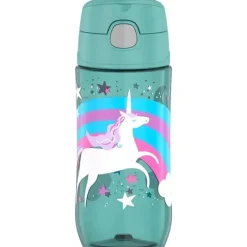 Thermos Garrafa térmica - garrafa de hidratação Funtainer® de plástico de 16 onças com tampa de bico, unicórnios Sale