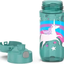 Thermos Garrafa térmica - garrafa de hidratação Funtainer® de plástico de 16 onças com tampa de bico, unicórnios Sale