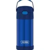 Thermos Garrafa térmica - garrafa de palha de 12 onças isolada a vácuo - marinha Fashion