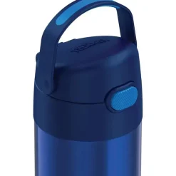 Thermos Garrafa térmica - garrafa de palha de 12 onças isolada a vácuo - marinha Fashion