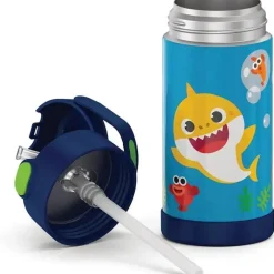 Thermos Garrafa térmica - garrafa funtainer licenciada de 12 onças, bebê tubarão Best