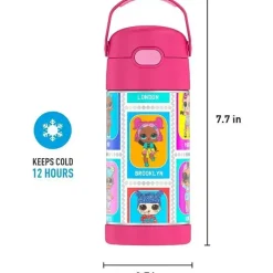 Thermos Garrafa térmica - garrafa funtainer licenciada de 12 onças, surpresa LOL Outlet
