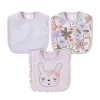 Gerber - 3 Pk Terry Babador Menina Tamanho Único Coelho Bailarina New