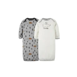 Gerber - 2 Pk Vestido Menino Urso, 0/6M Fashion