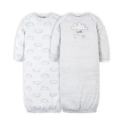 Gerber - 2 Pk Vestido Neutro Animais Bebês, 0/6M Clearance