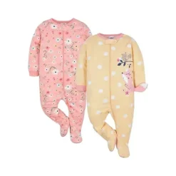 Gerber - 2 unidades Baby Girl Fox Sleep N' Play Fashion