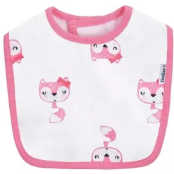 Gerber - Babete Terry Dribbler 3Pk, Rosa Raposa Tamanho Único Menina Clearance
