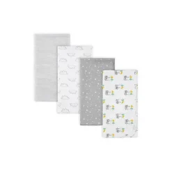 Gerber - Cobertor de Flanela 4Pk Neutro Tamanho Único, Animais Bebês Outlet