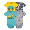 Gerber - Macacões de manga curta 4Pk Boy Truck Clearance