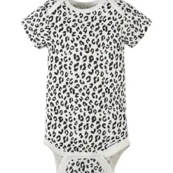 Gerber - Macacão de Manga Curta para Bebê 4Pk - Menina Leopardo Clearance