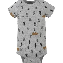 Gerber - Macacão de Manga Curta para Bebê 4Pk - Menino Urso New