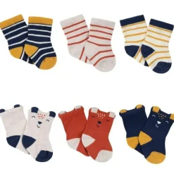 Gerber - Pacote com 6 meias para meninos Fox Wiggle Proof® Jersey Crew, Fox Online