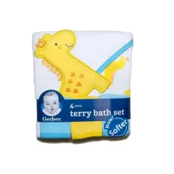 Gerber 4 peças de toalhas de bebê com capuz girafa e toalhinhas de bebê Outlet