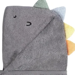 Gerber - Toalha de banho e panos de banho com capuz para bebê, dinossauro New