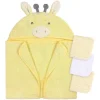 Gerber - Toalha de banho e panos de banho para bebê com capuz, girafa Fashion