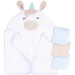 Gerber - toalha de banho e panos de banho com capuz para bebê, unicórnio Best