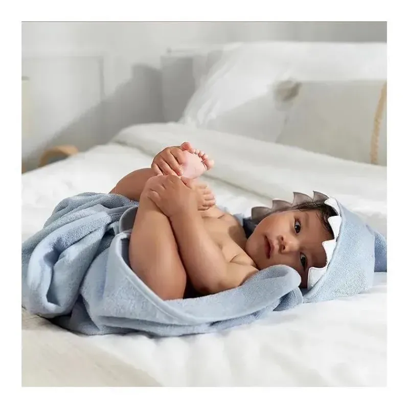 gerber__toalha_de_banho_e_SKUJ2pI8B1H_1.webp Gerber - Toalha de banho e panos de banho com capuz para bebê, tubarão New