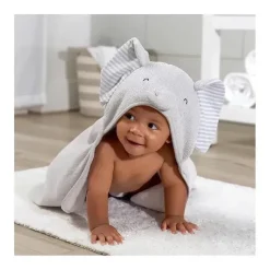 Gerber - Toalha de banho e panos de banho com capuz para bebê, elefante Hot