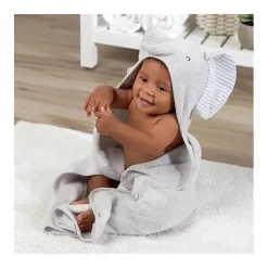 Gerber - Toalha de banho e panos de banho com capuz para bebê, elefante Hot