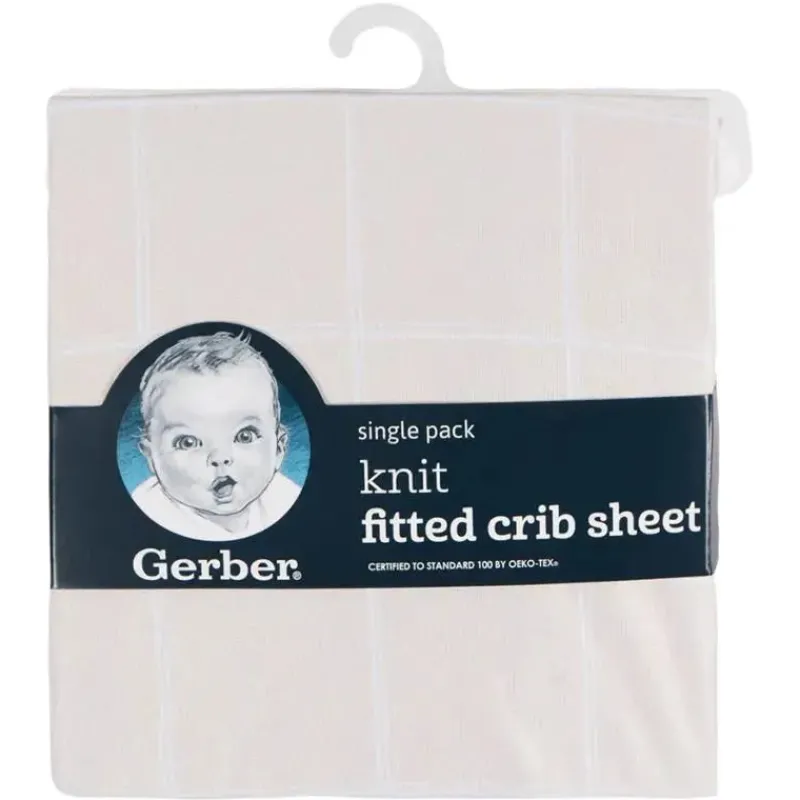gerber_bedding__pk_knit_c_SKUxq7sp5vS_2.webp Gerber Bedding - 1Pk Knit Crib Sheet, Bege Online