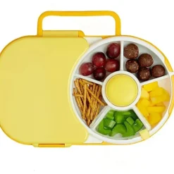 Gobe - Lancheira Infantil Com Snack Spinner, Amarelo Mel Fashion