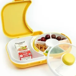 Gobe ​​- Lancheira Infantil Com Snack Spinner, Amarelo Mel Fashion