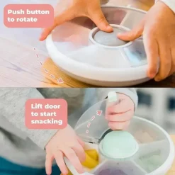 Gobe - Pacote Kids Original Snack Spinner com alça de mão e folha de adesivos, cinza Outlet