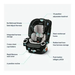 Graco - Assento de carro 4 em 1 4Ever DLX SnugLock Grow, Maison Clearance