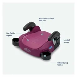 Graco - Assento de carro elevatório sem encosto TurboBooster 2.0, Trisha Best