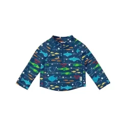 Iplay Green Sprouts - Camisa Rashguard de manga comprida para meninos com zíper, peixe marinho Hot
