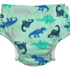Iplay Green Sprouts - Fralda Reutilizável Eco Snap Swim, Seafoam Simple Dino Fashion