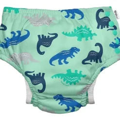 Iplay Green Sprouts - Fralda Reutilizável Eco Snap Swim, Seafoam Simple Dino Fashion