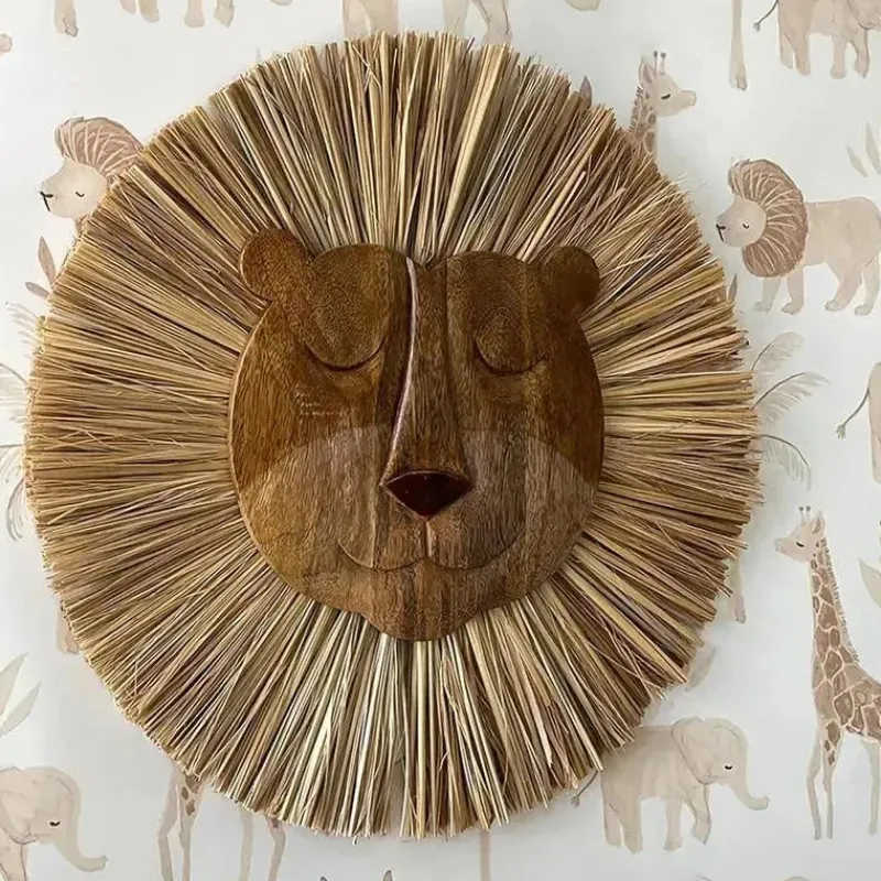 guindaste__decorao_de_ber_SKUcbO3FauC_2.webp Crane Guindaste - Decoração de berçário e quarto de criança Safari para bebês, decoração de parede de animal de madeira, leão Clearance