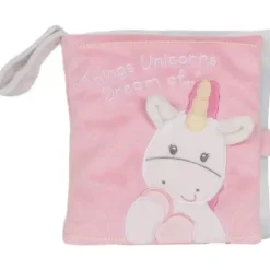 Gund Baby Dreaming Luna Unicorn livro macio pelúcia brinquedo estimulante sensorial, 8 pol Fashion