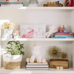 Gund Baby Dreaming Luna Unicorn livro macio pelúcia brinquedo estimulante sensorial, 8 pol Fashion