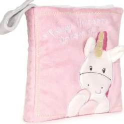 Gund Baby Dreaming Luna Unicorn livro macio pelúcia brinquedo estimulante sensorial, 8 pol Fashion