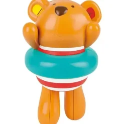 Hape - Brinquedo de banho de corda infantil Little Splashers nadador de pelúcia New