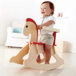 Hape - Cavalo de balanço de madeira para crianças Rock and Ride Clearance