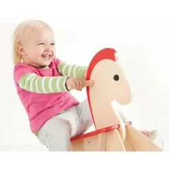 Hape - Cavalo de balanço de madeira para crianças Rock and Ride Clearance