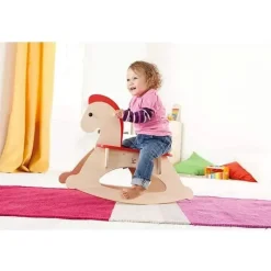 Hape - Cavalo de balanço de madeira para crianças Rock and Ride Clearance