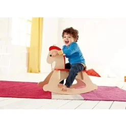 Hape - Cavalo de balanço de madeira para crianças Rock and Ride Clearance